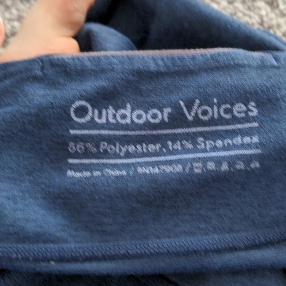 Outdoor voices leggings medium blue with light blue and purple color block - Picture 5 of 11